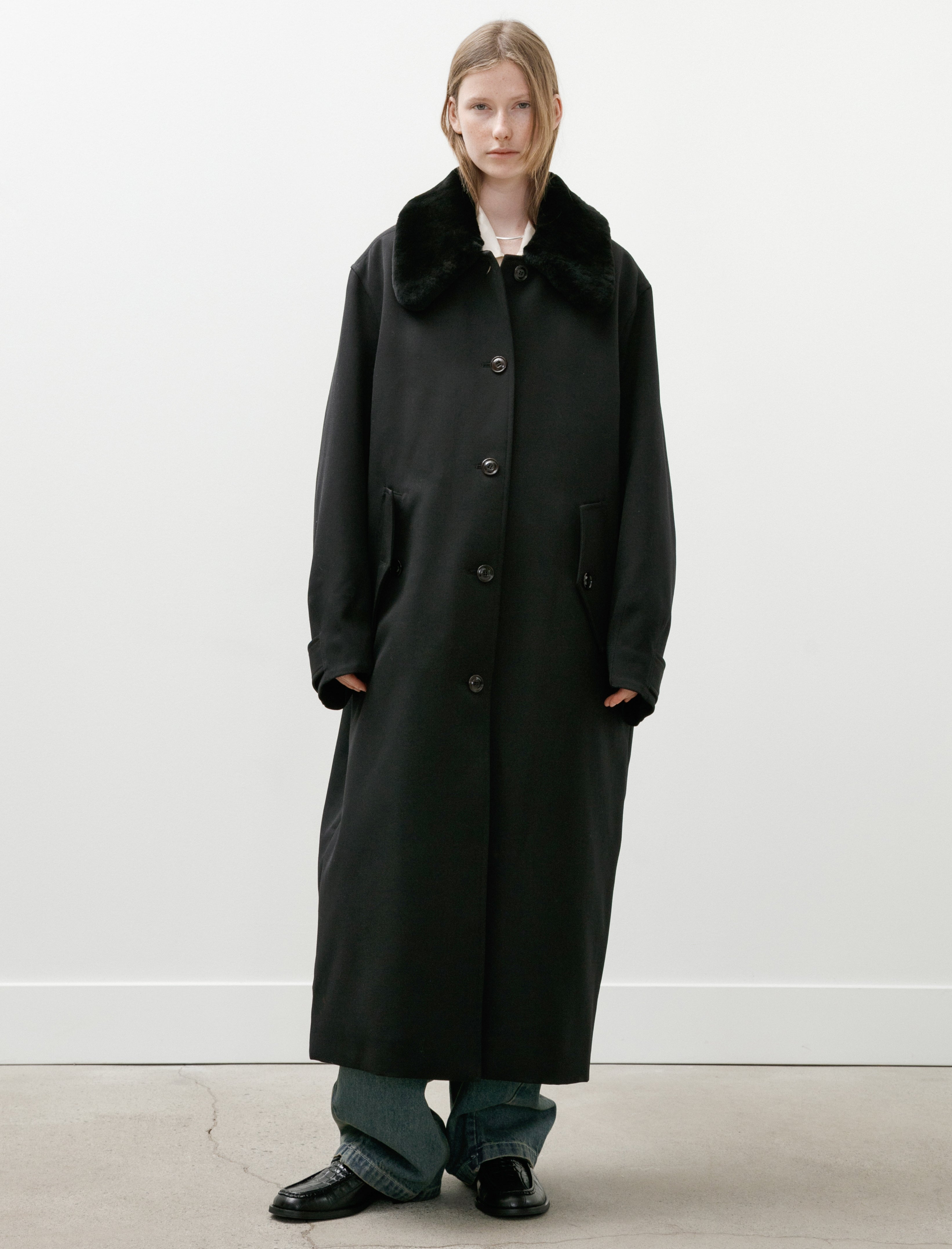 Our Legacy Tundra Coat Coarse Black Gabardine