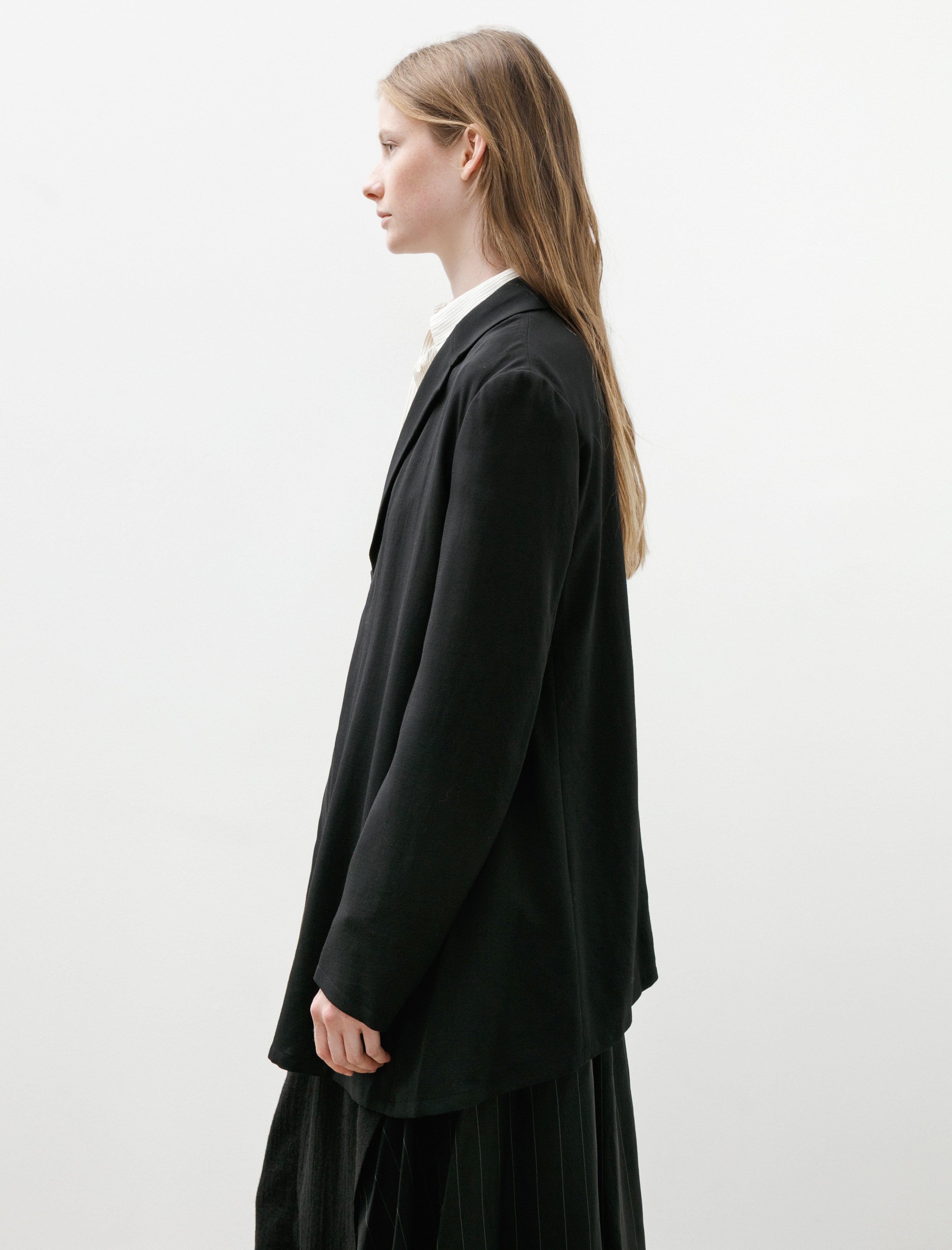 Y's by Yohji Yamamoto Asymmetrical Front Blazer Black