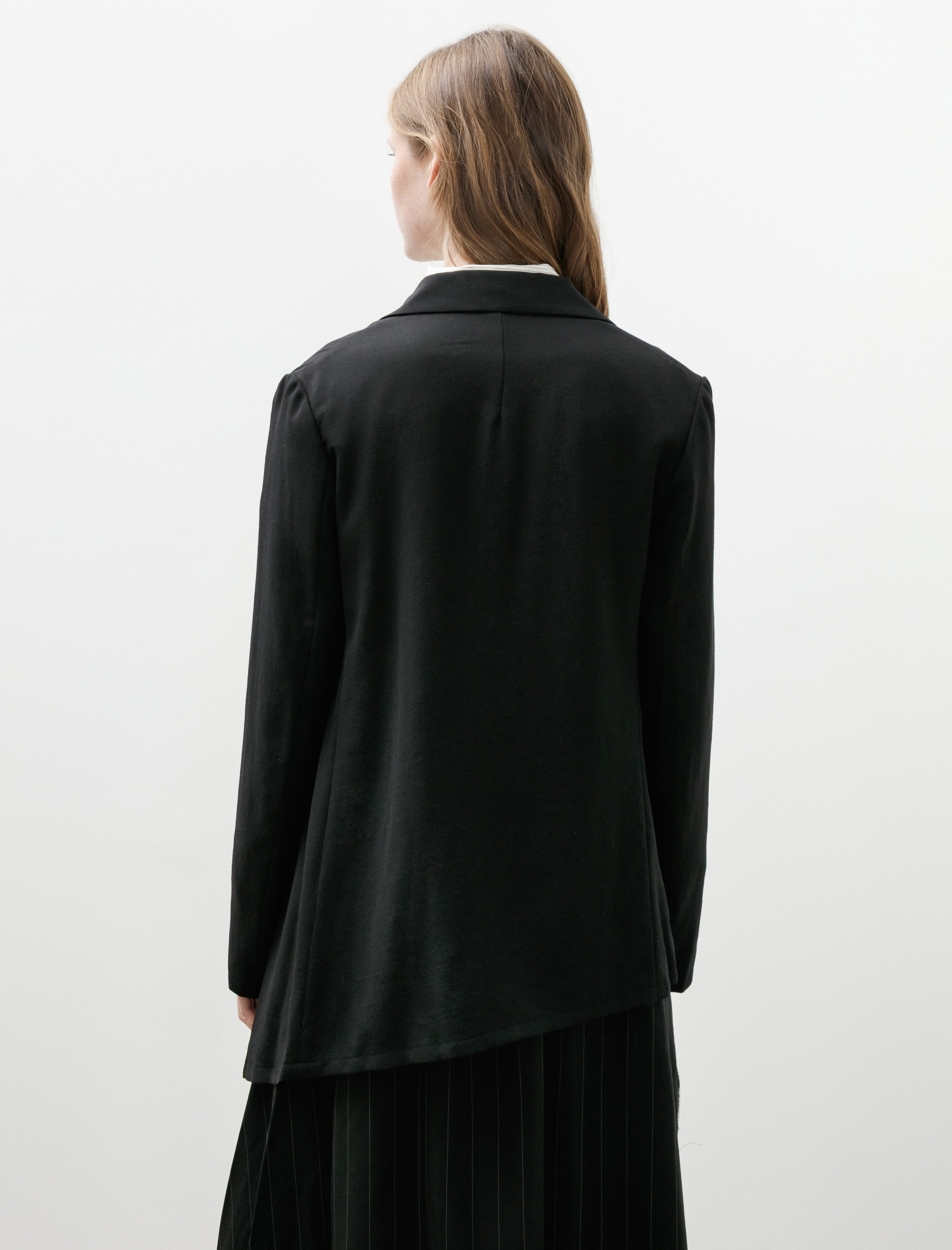 Y's by Yohji Yamamoto Asymmetrical Front Blazer Black