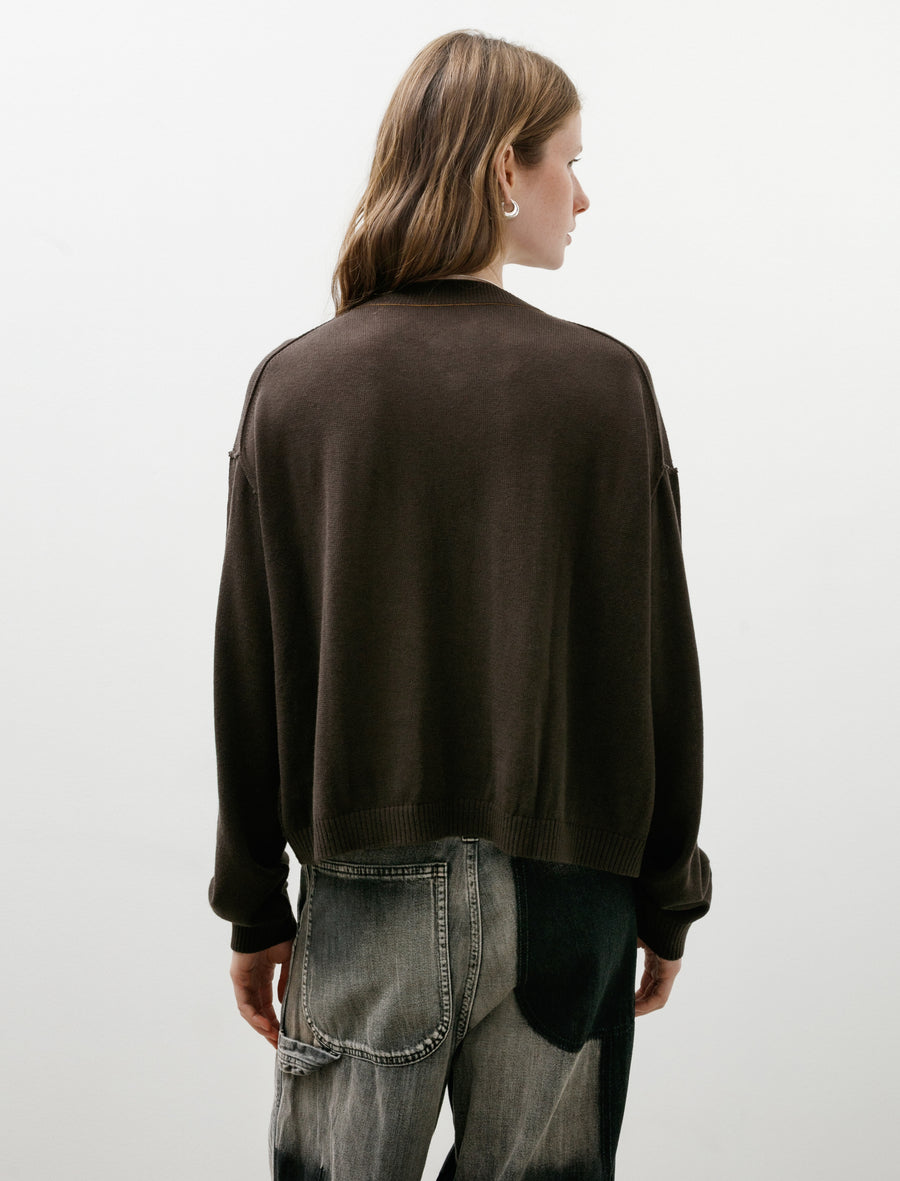 Big Pocket Short Cardigan Brown - Image 2