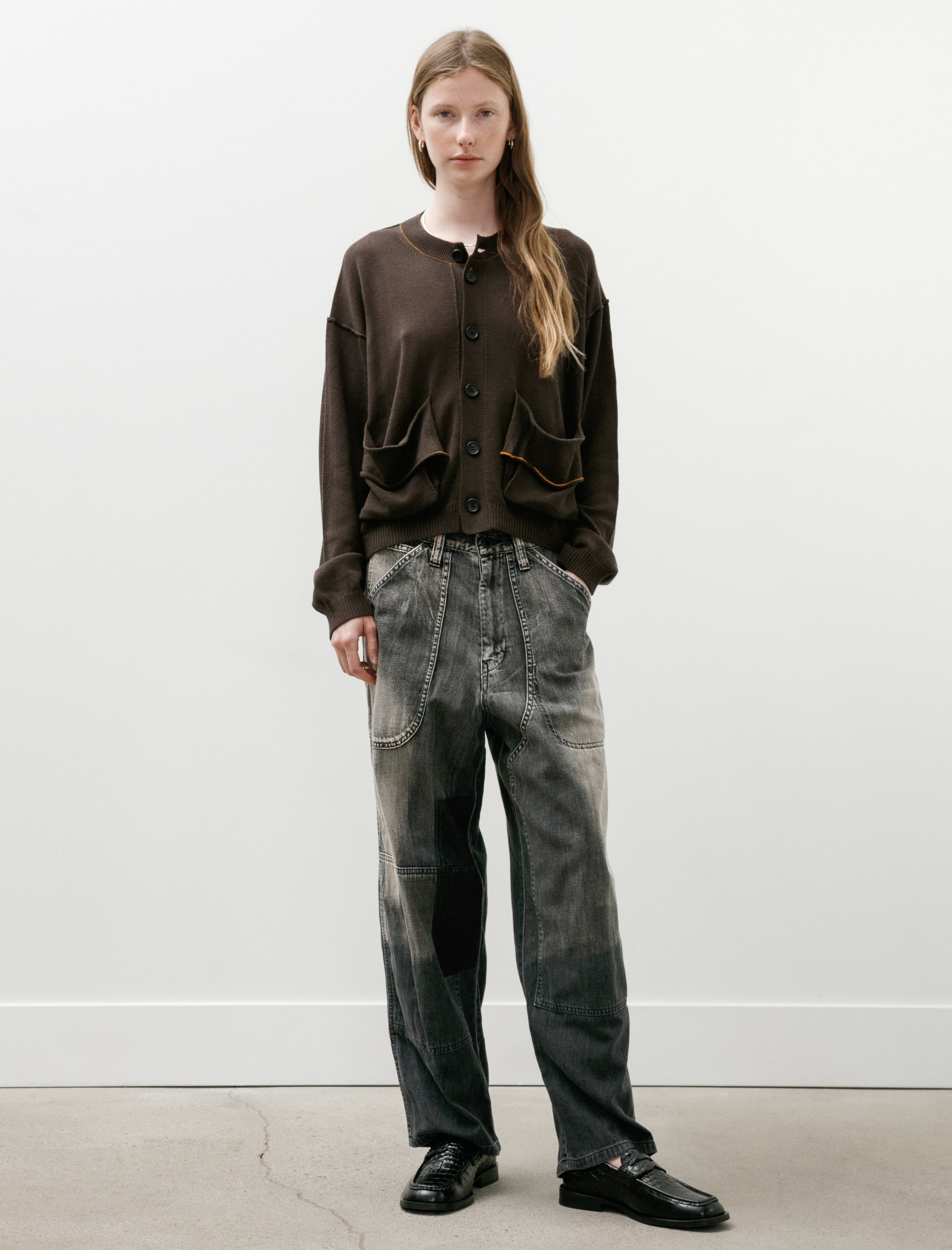 Y's by Yohji Yamamoto Patch Pocket Denim Grey