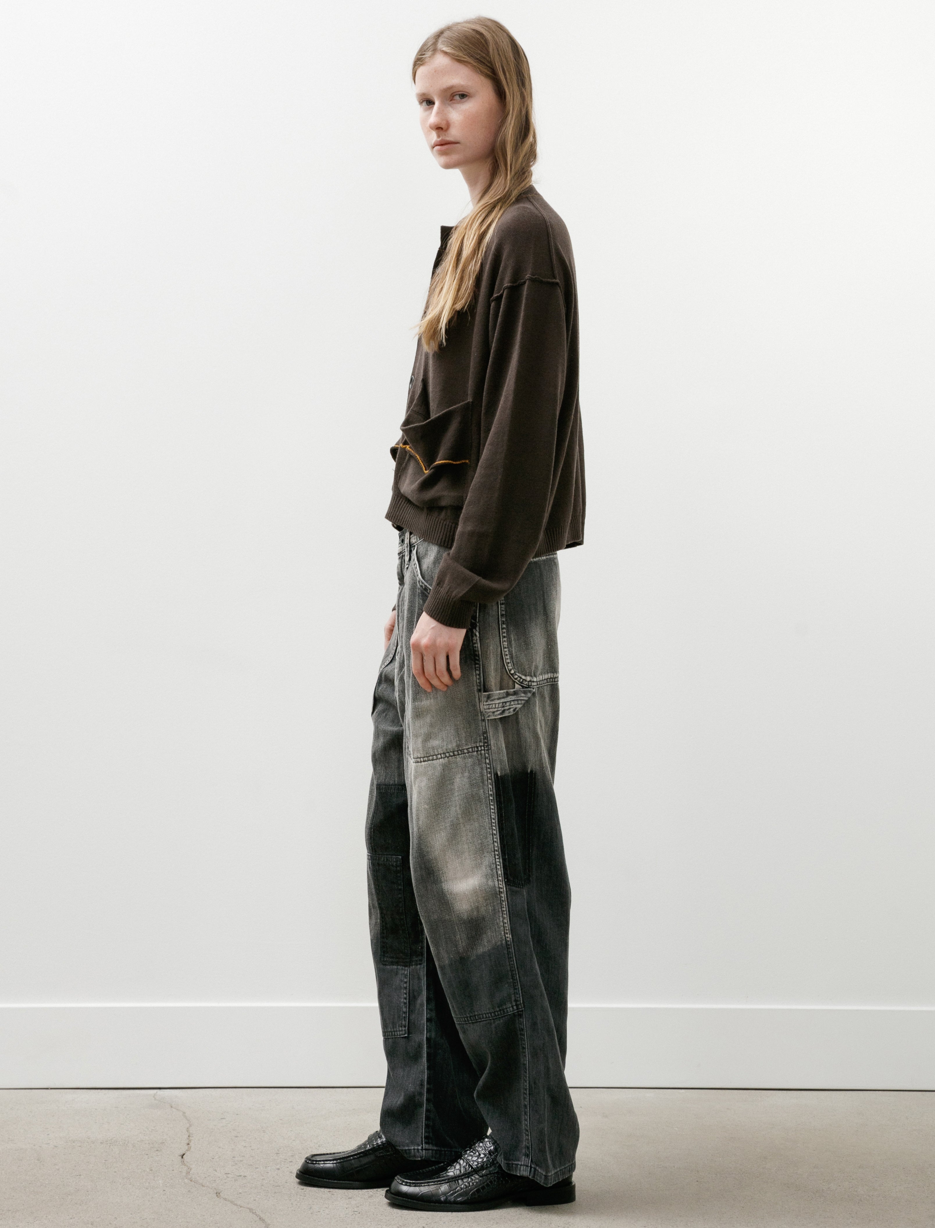 Y's by Yohji Yamamoto Patch Pocket Denim Grey