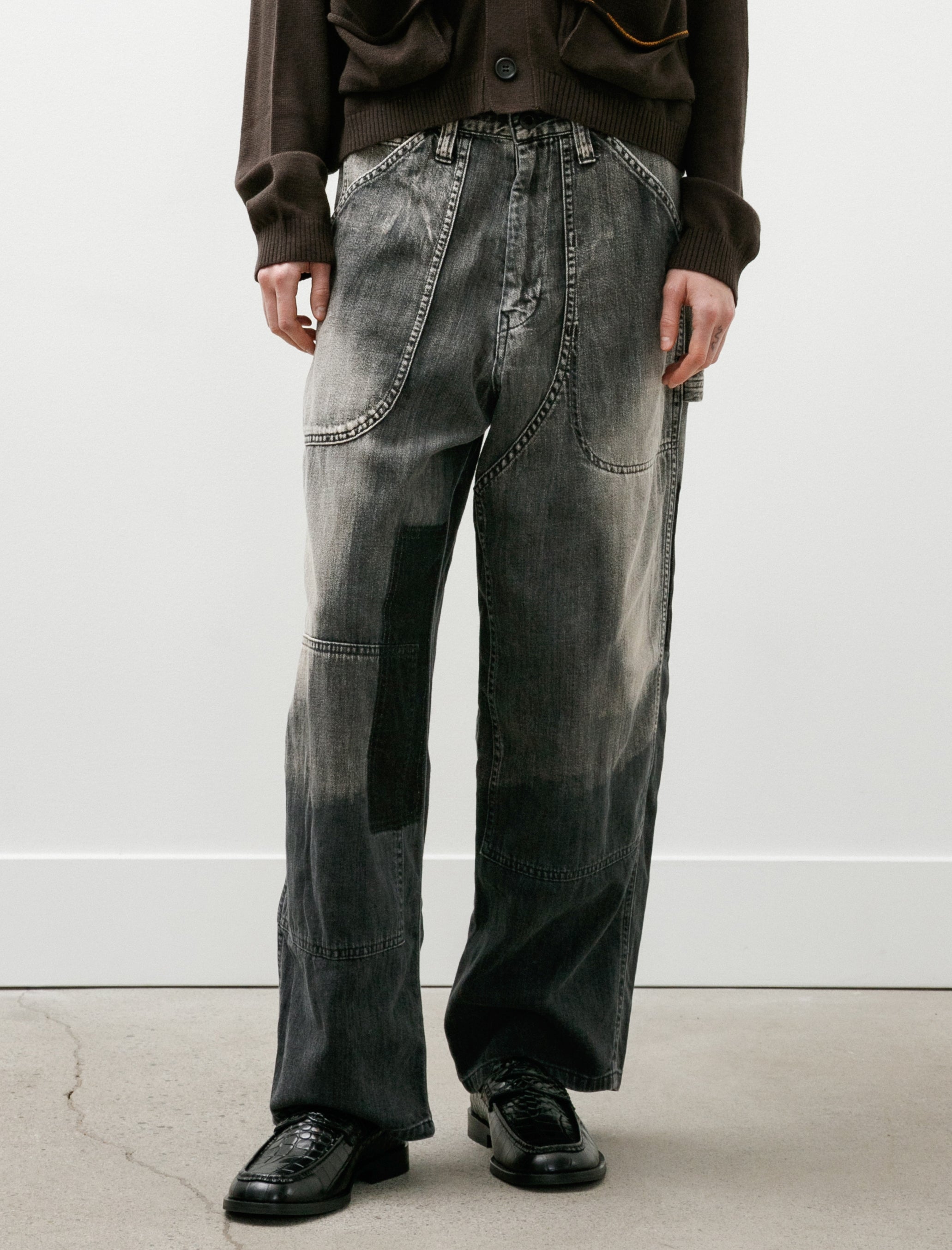 Y's by Yohji Yamamoto Patch Pocket Denim Grey