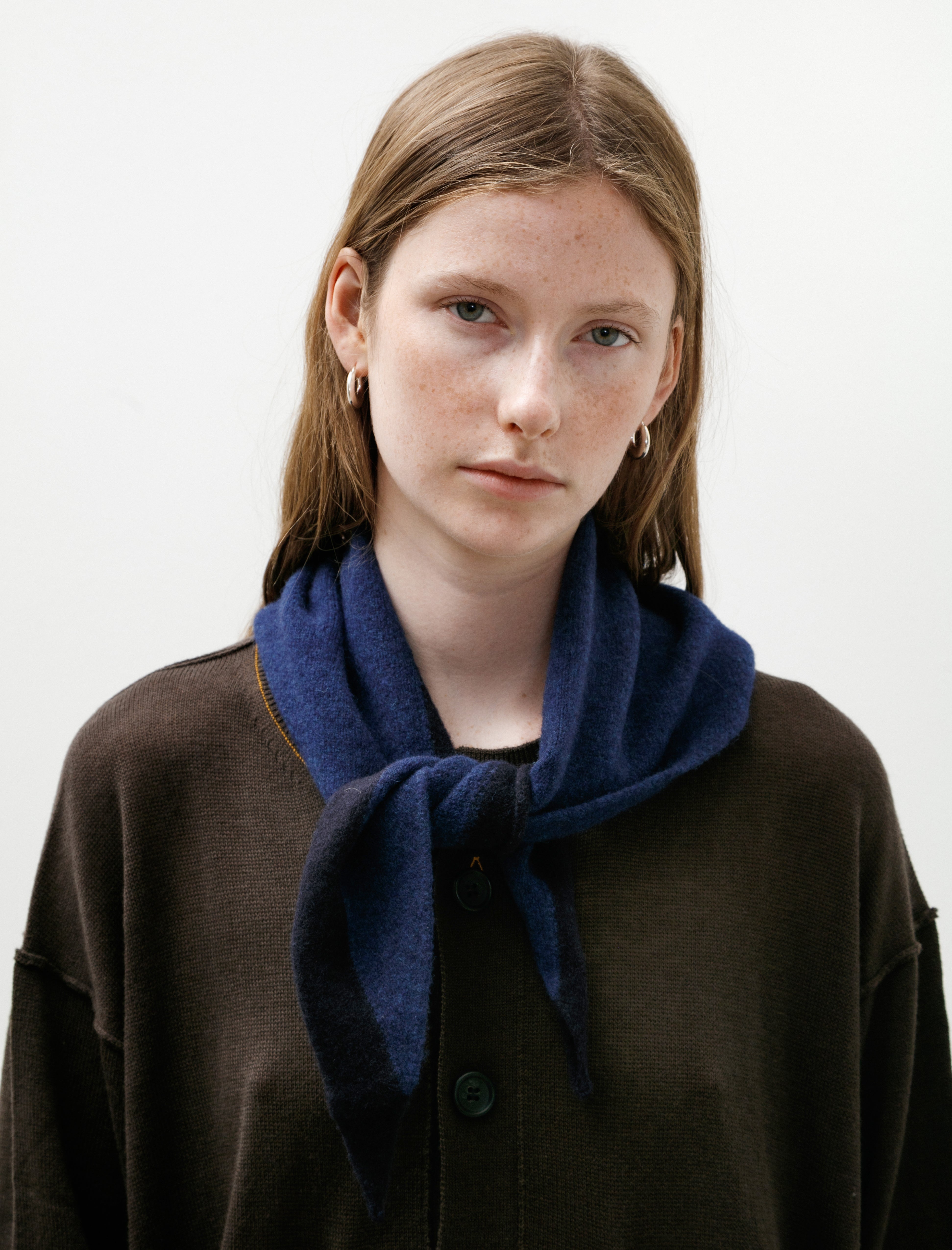 MHL MHL Tipped Scout Scarf Lambswool Cobalt Indigo
