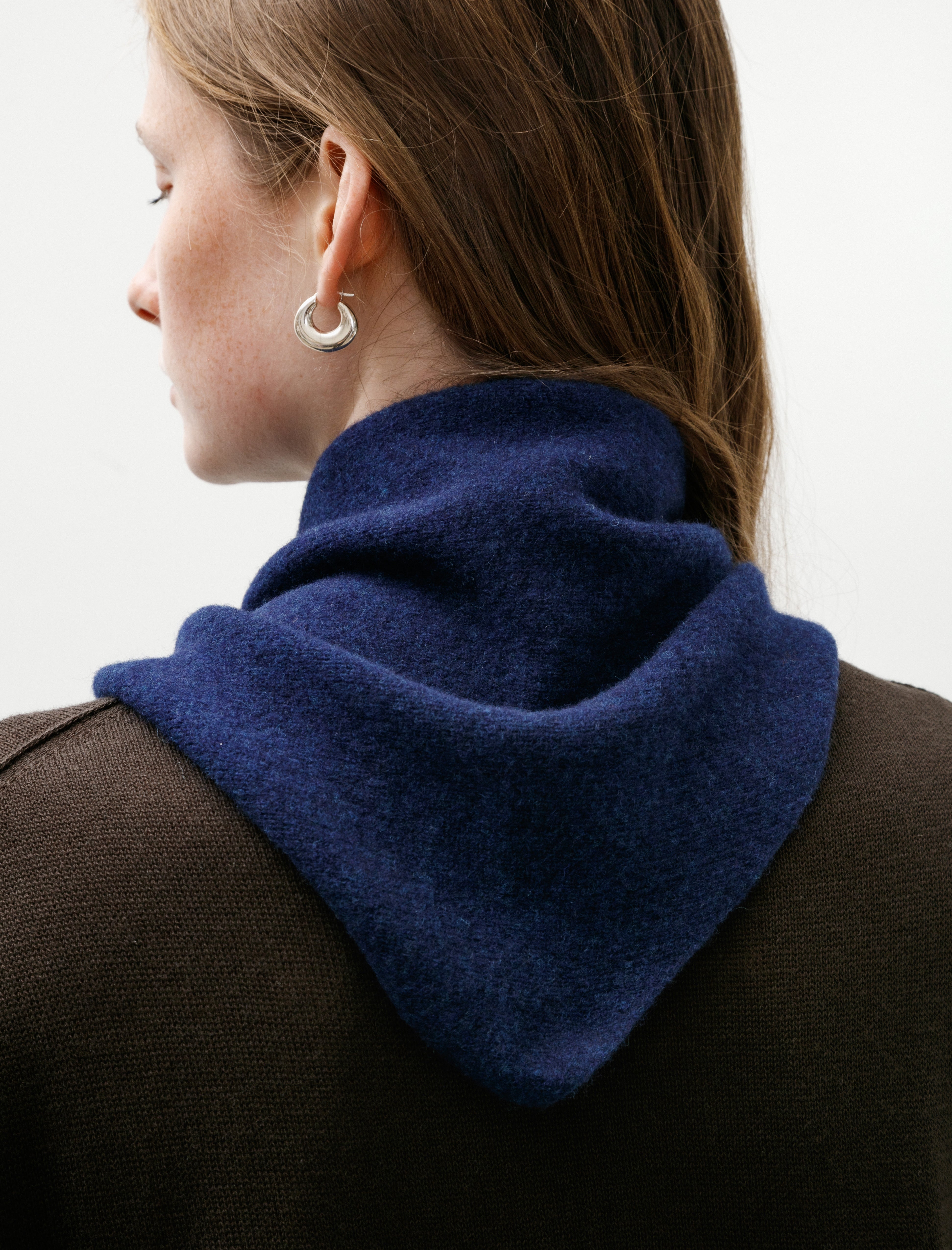 MHL MHL Tipped Scout Scarf Lambswool Cobalt Indigo