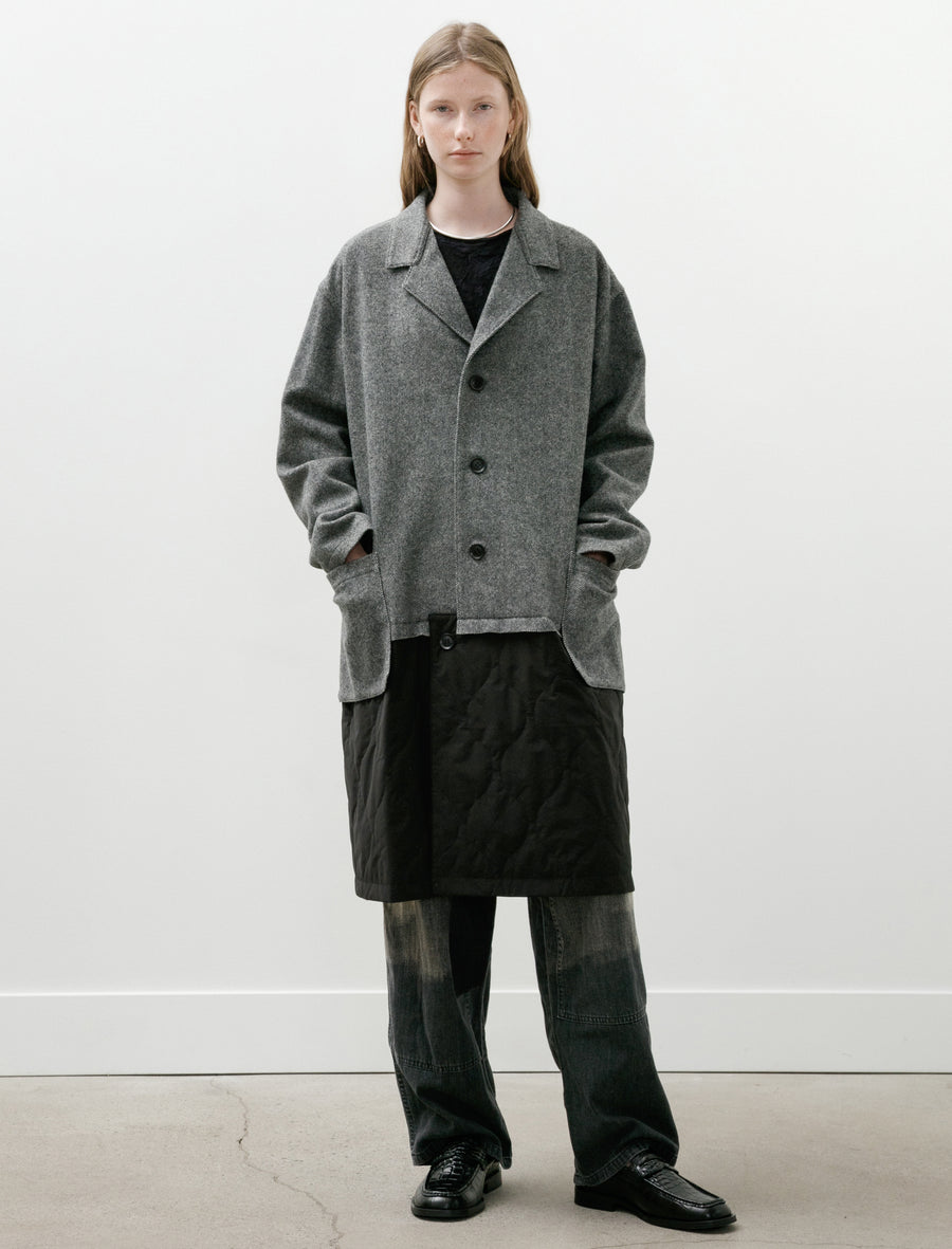 Horizontal Panel Coat Grey/Black - Image 4