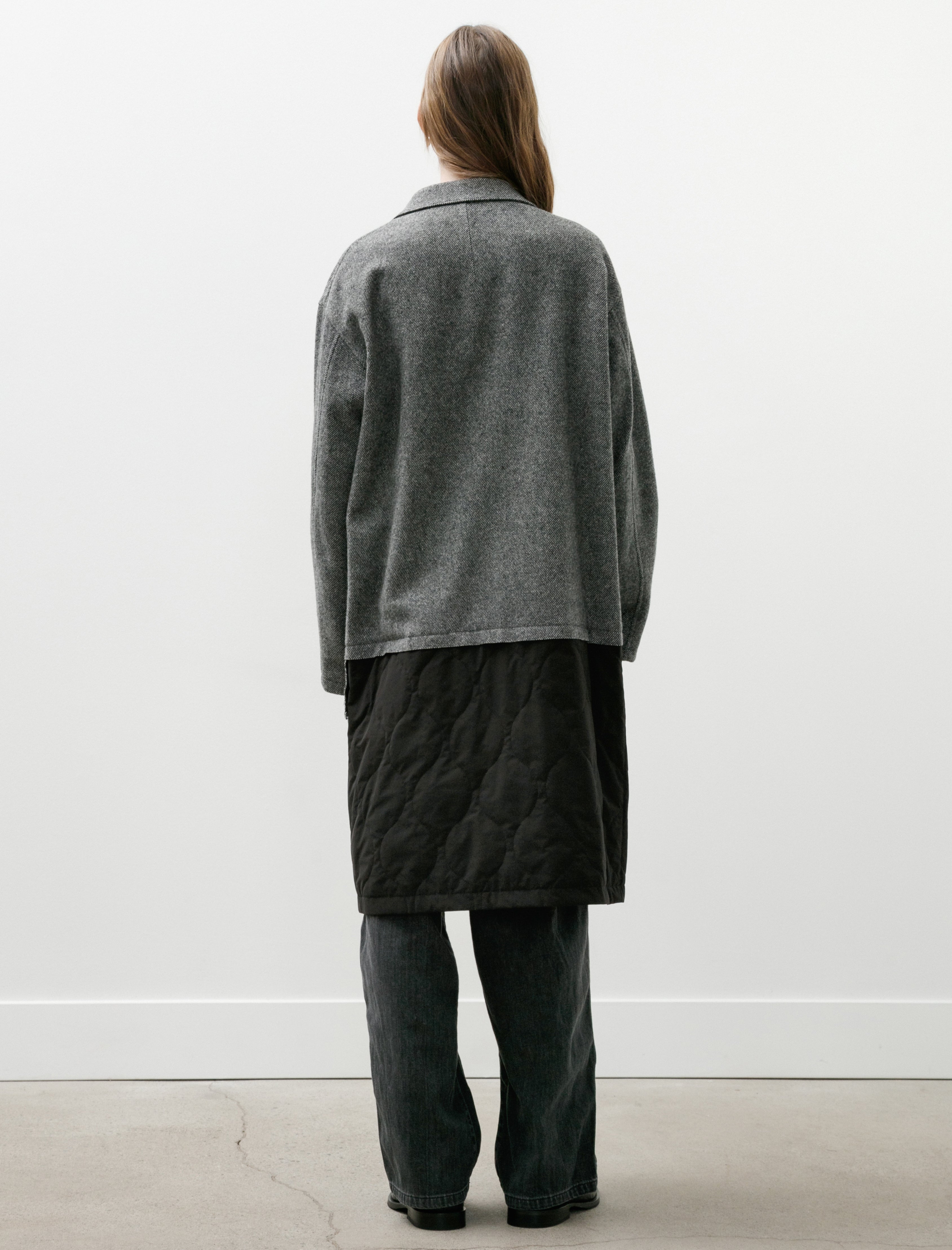 Y's by Yohji Yamamoto Horizontal Panel Coat Grey/Black