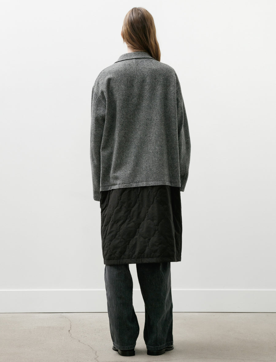 Horizontal Panel Coat Grey/Black - Image 2