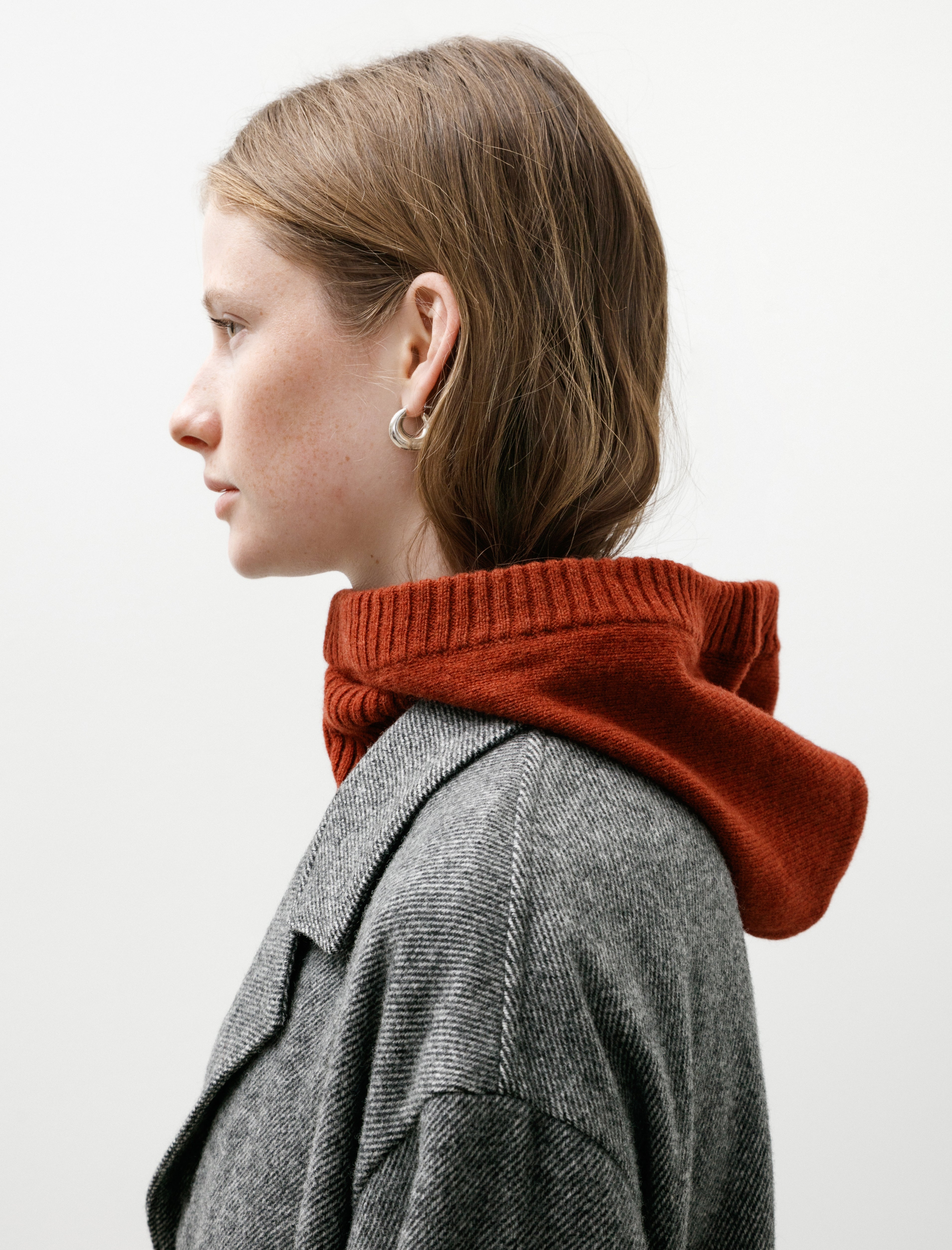 MHL Felted Hood Lambswool Sienna