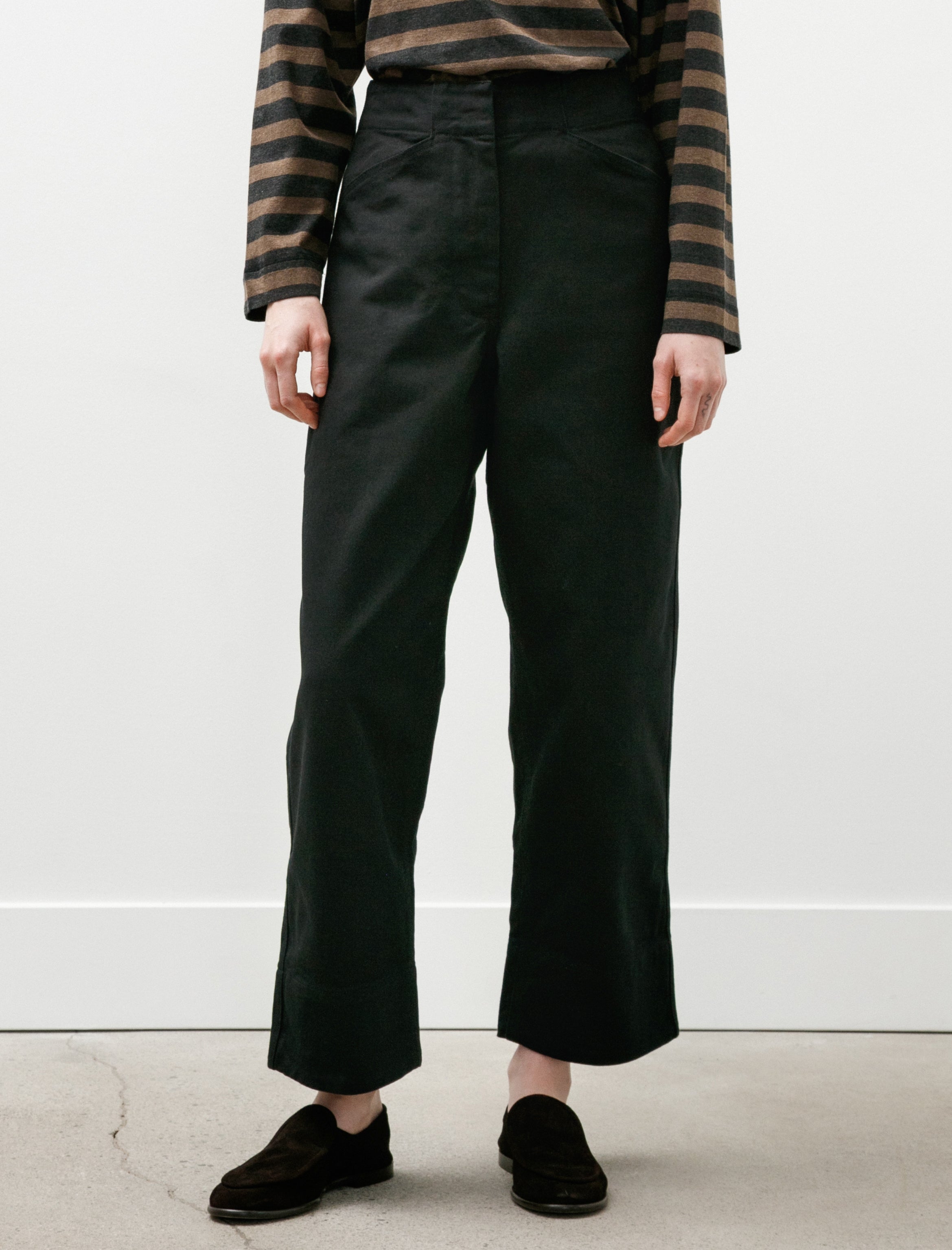 MHL Field Trousers Raised Cotton Drill Black