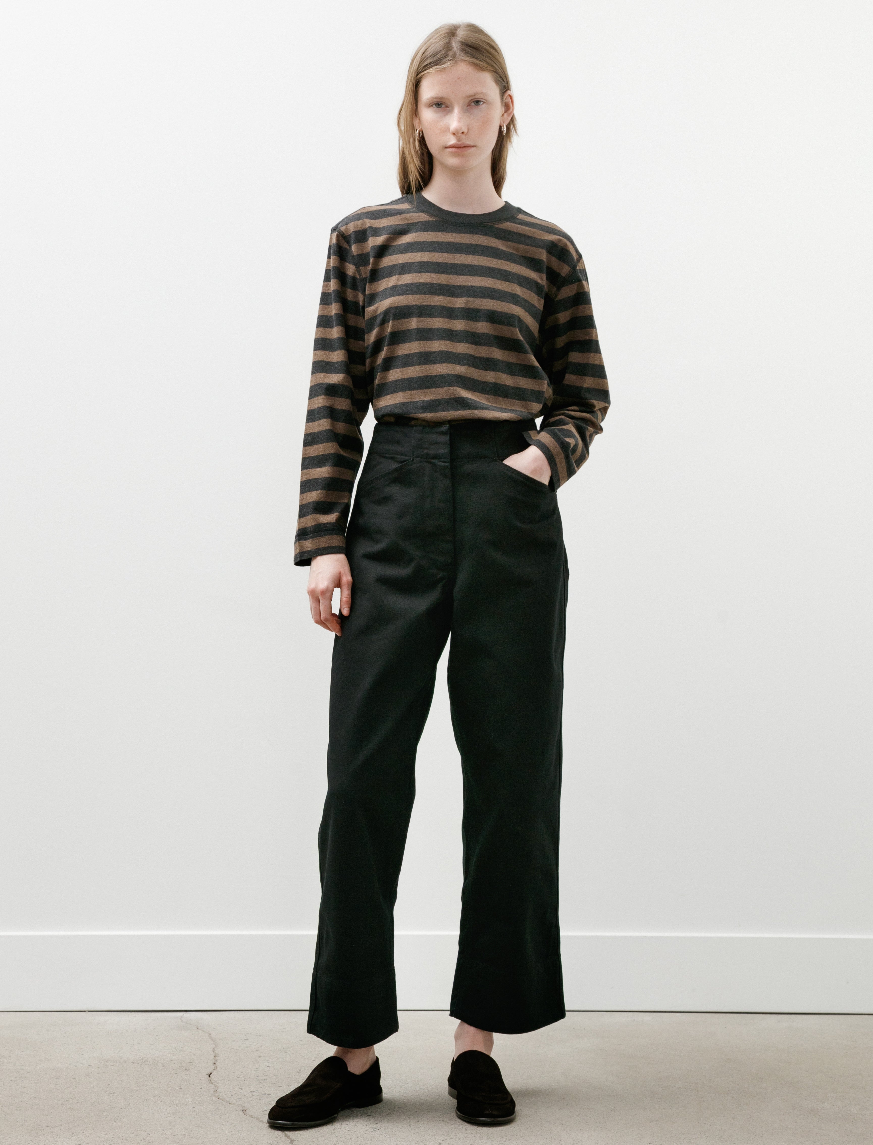 MHL Field Trousers Raised Cotton Drill Black