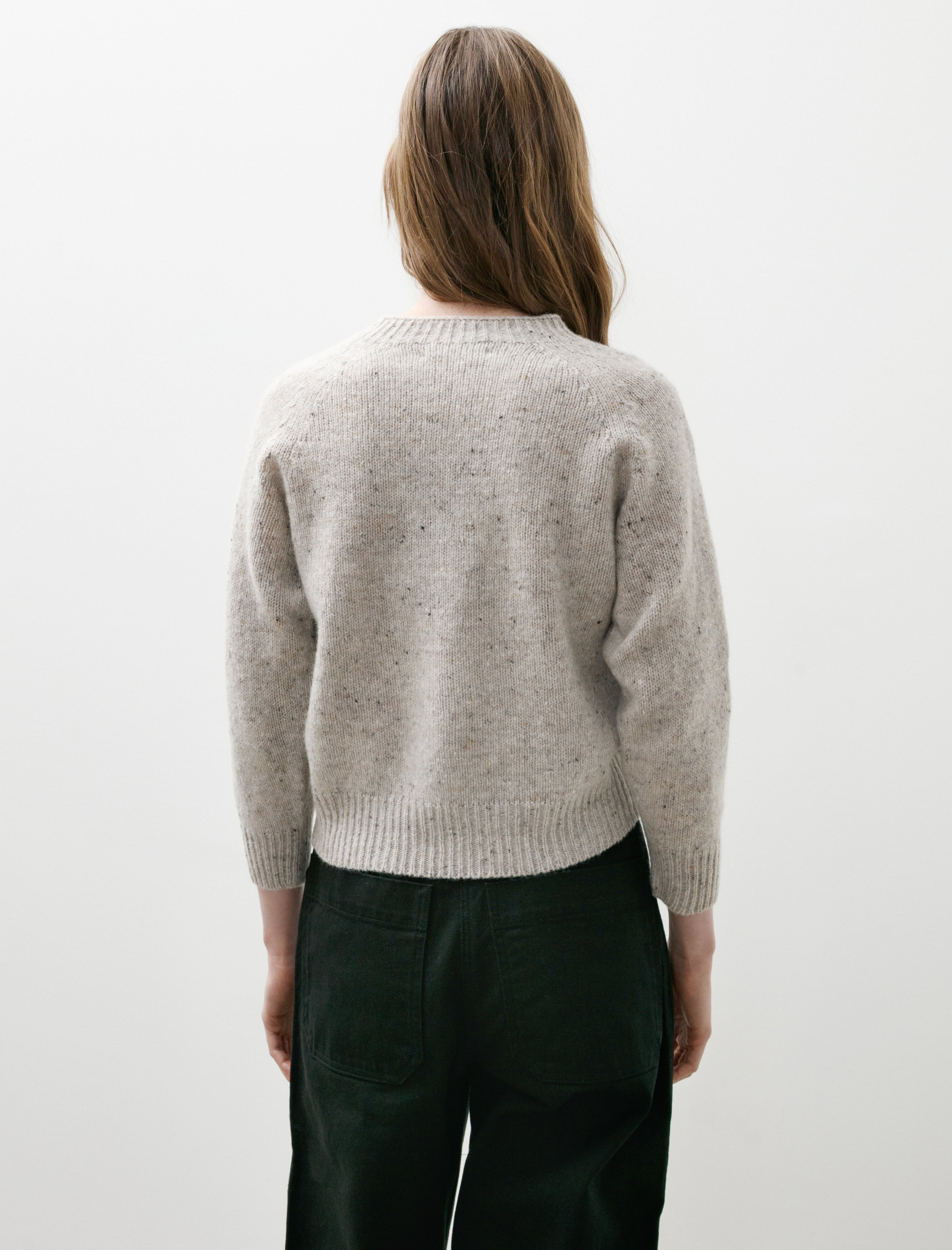 Margaret Howell Donegal Crew Neck Soft Wool Pebble