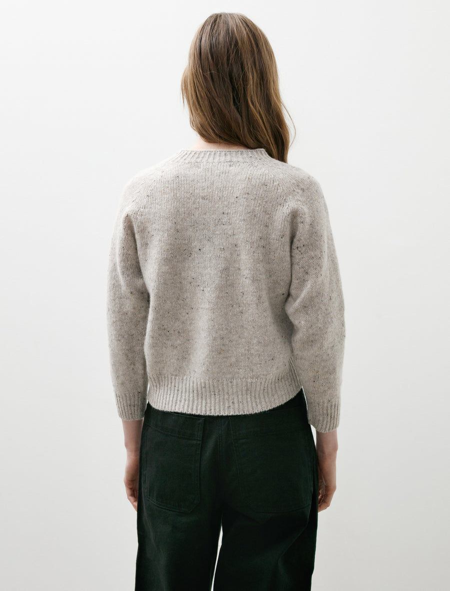 Donegal Crew Neck Soft Wool Pebble - Image 2