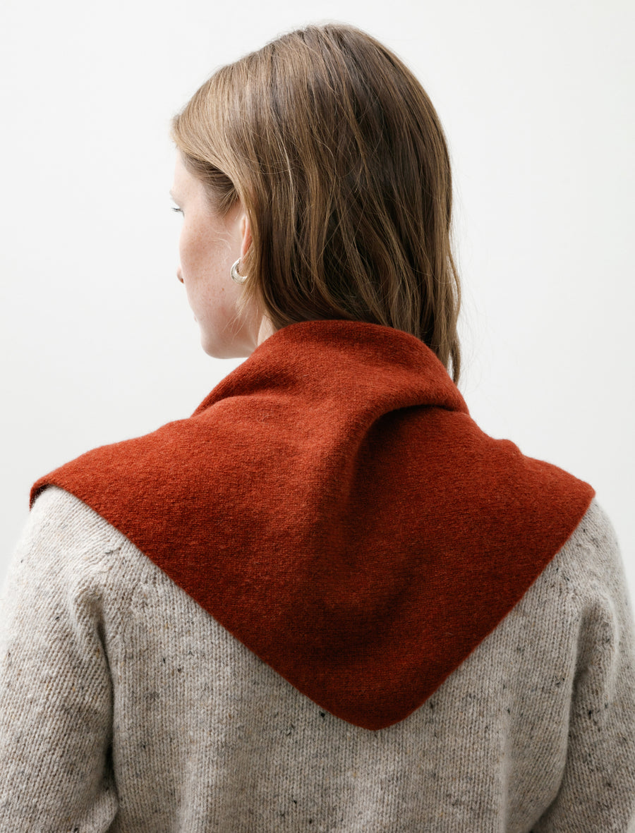 MHL Tipped Scout Scarf Lambswool Sienna Mahogany - Image 4