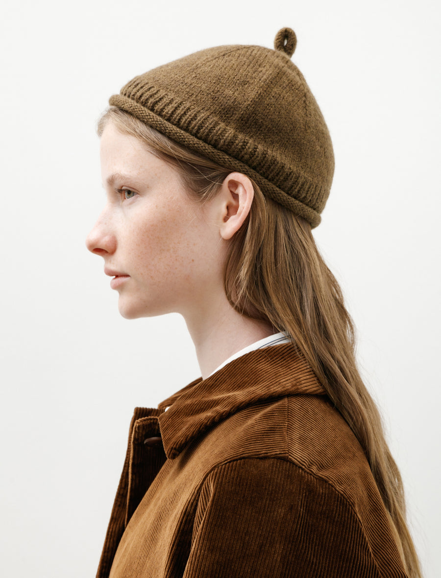 MHL Rolled Hem Beanie British Merino Thicket - Image 1