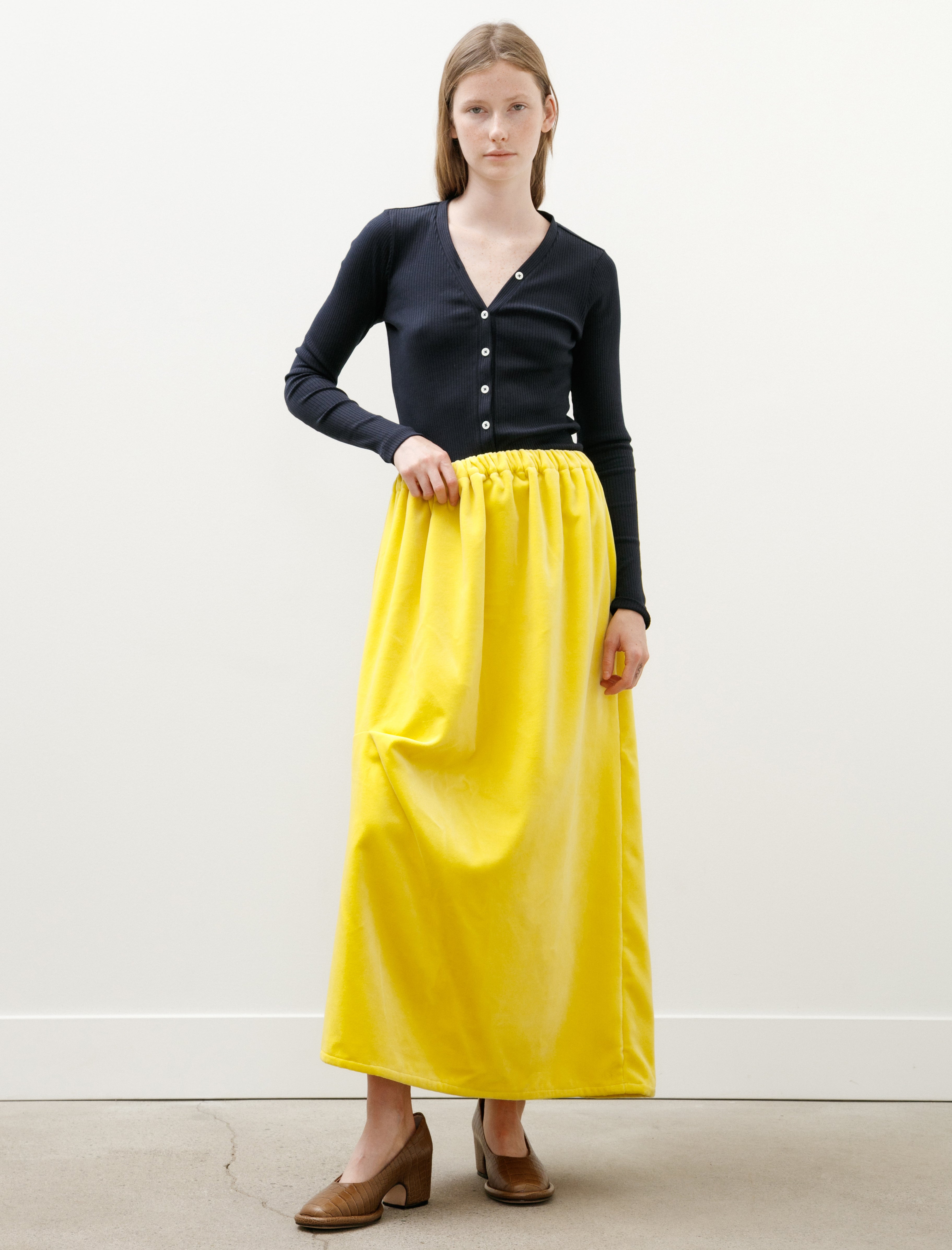 Britt Liberg Britt Skirt Cotton Velvet Yellow