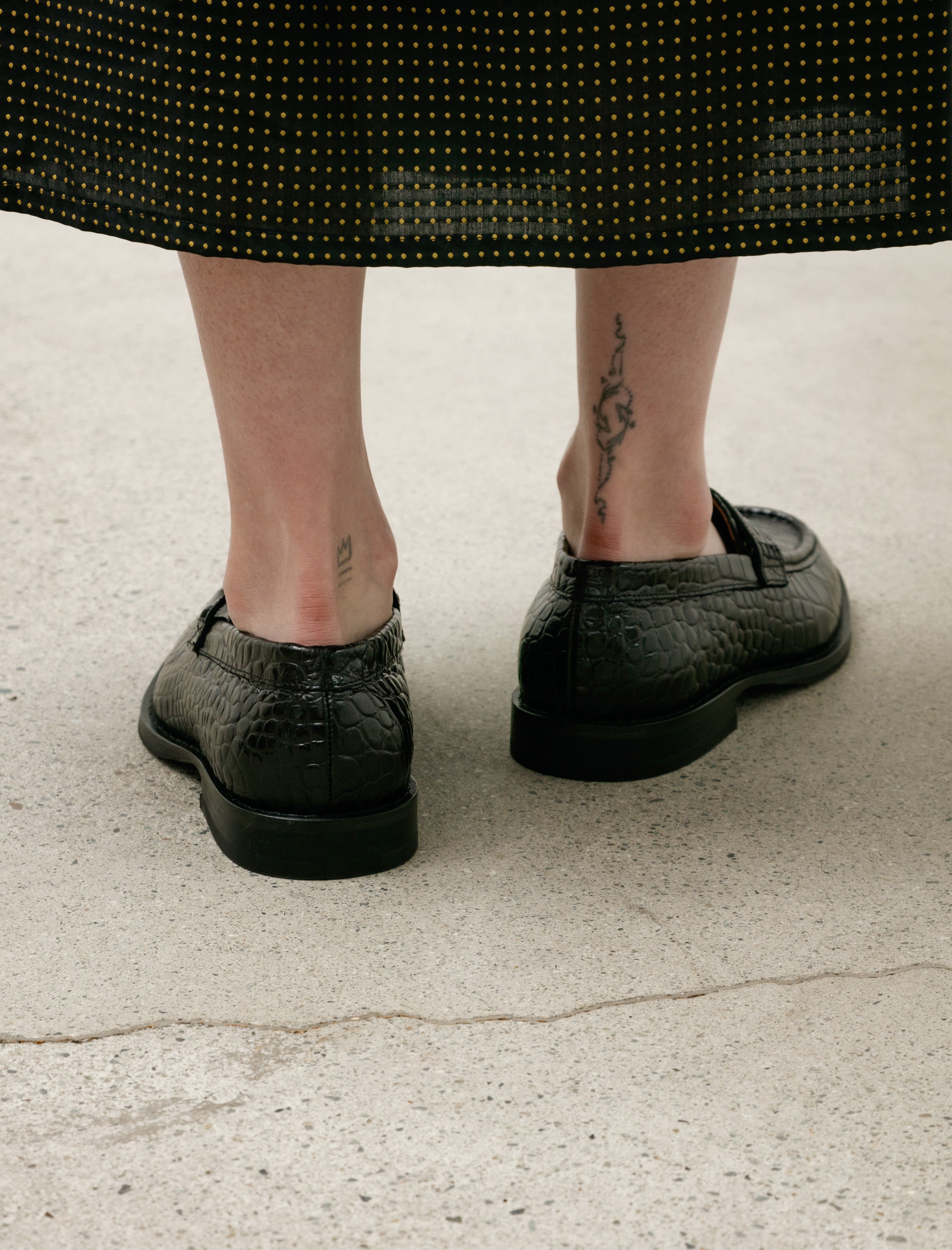 Our Legacy Light Loafer Licorice Croc Bull Hide