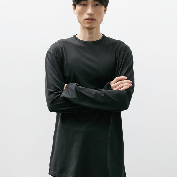 Y's RY JERSEY ROUND NECK LONG SLEEVE T 黒 adidas Y-3 Logo Long Sleeve T-shirt 'Black' JE9280