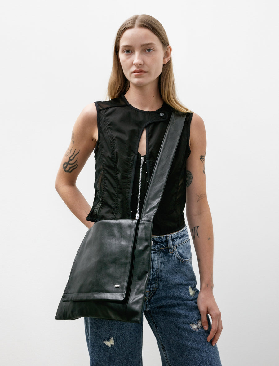 Slim Bag Malleable Black Bull Hide - Image 4