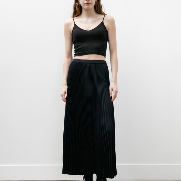 Graphpaper Satin Pleats Skirt Long ブラック Graphpaper Satin Pleats Skirt Navy – Neighbour