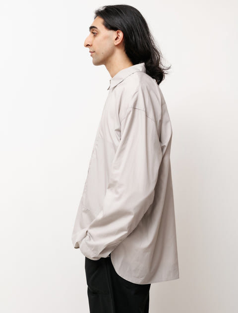 Polyploid Shirt Jacket C Cotton Pale Grey