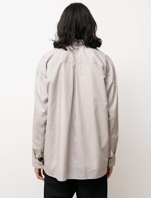 Polyploid Shirt Jacket C Cotton Pale Grey