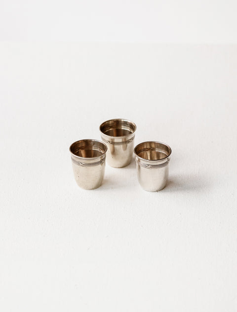 Found by Neighbour Silver Mini Cups