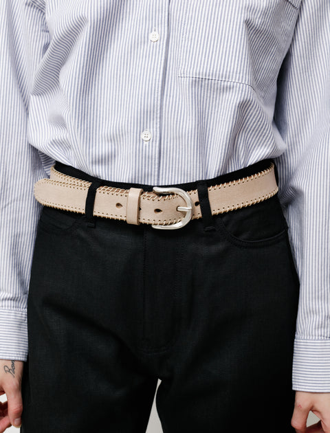 Our Legacy 3.5 CM Belt Arena Beige Leather