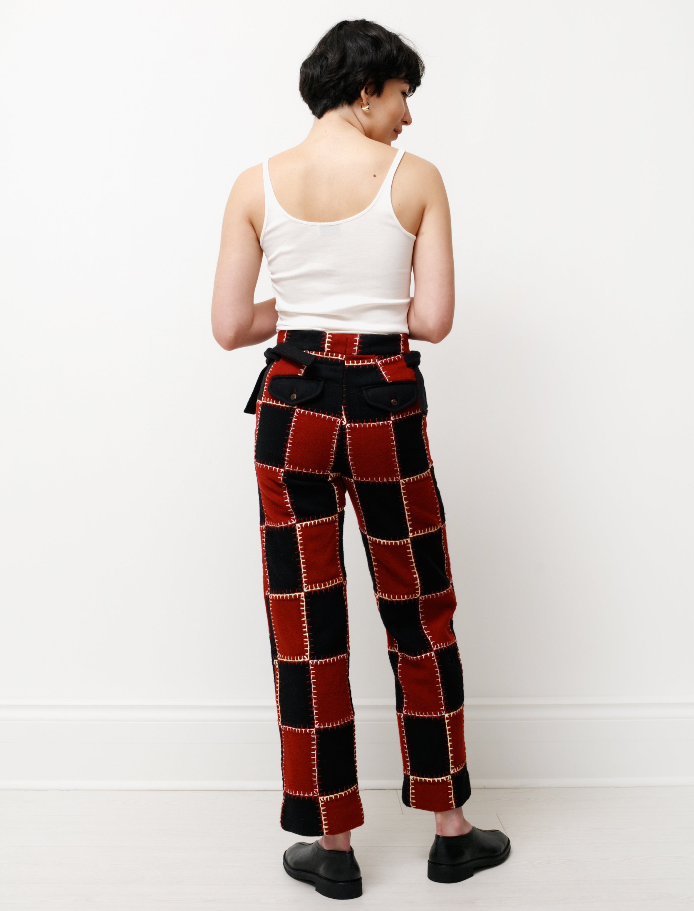 Blanket Stitch Quilt Trousers