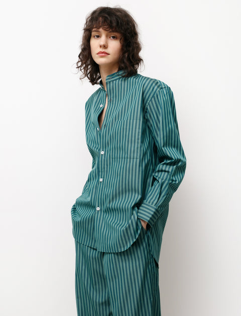 Cristaseya Mao Shirt Green Stripes