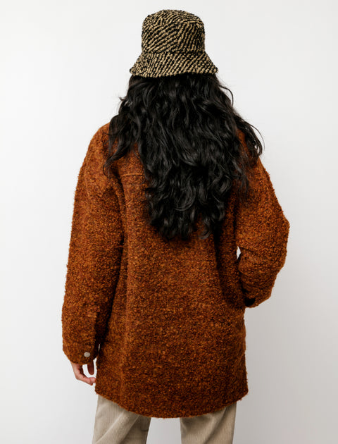 Acne Studios Fluffy Alpaca Oversized Jacket Rust