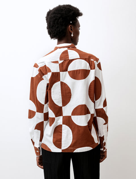 Bode Duo Oval Patchwork LS Shirt