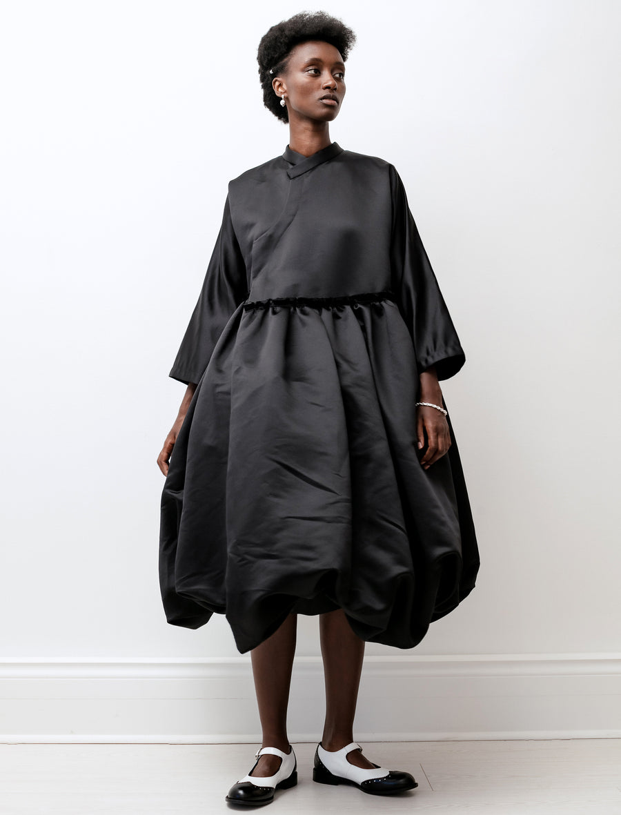 Comme des Garons Comme des Garons Satin High Neck Balloon Hem Dress Black Neighbour Comme des Garons Comme des Garons Satin High Neck Balloon Hem Dress Black Neighbour