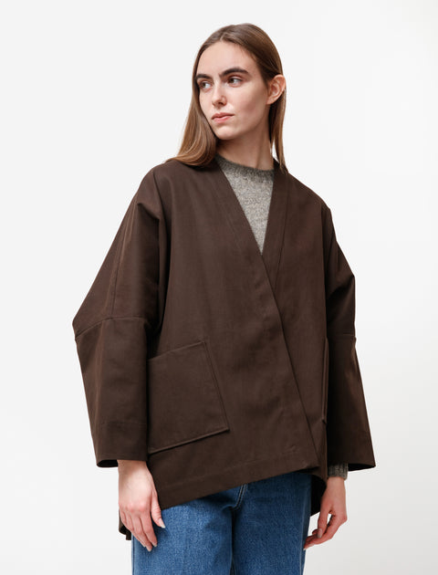 Cristaseya Cotton Kimono Cardigan Brown