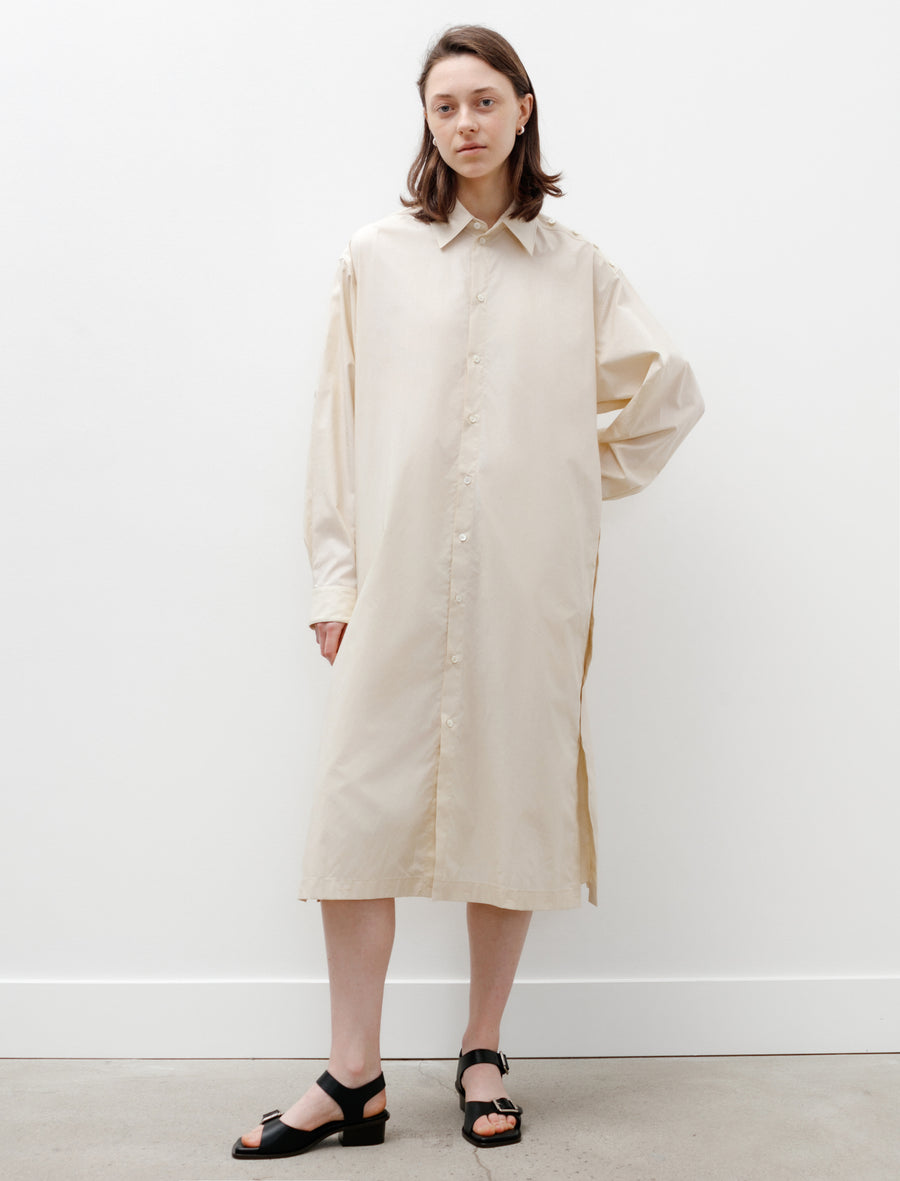 cream long shirt dress Maxi Shirt Dress Alabaster / Small