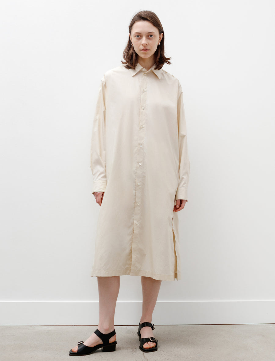 Lemaire Playful Buttoned Shirt Dress Cream Neighbour Lemaire Playful Buttoned Shirt Dress Cream Neighbour