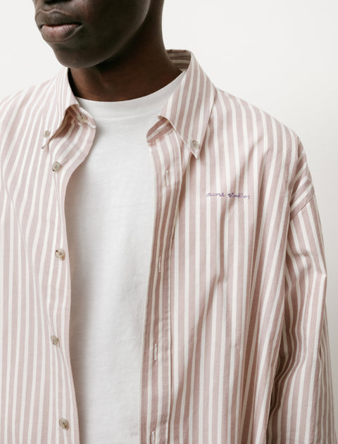 Acne Studios Soft Striped Shirt Old Pink