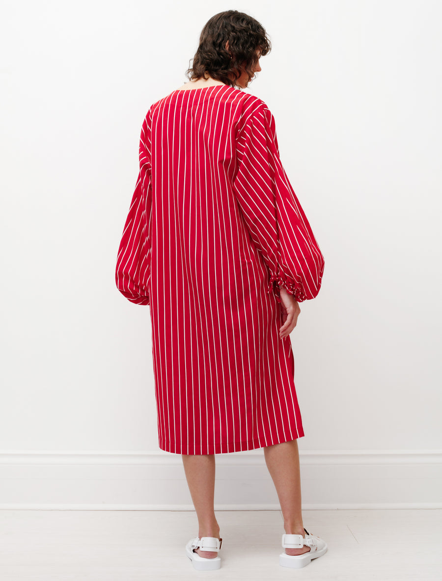 zara red white striped dress Hache Caftan Dress Red/White – Neighbour