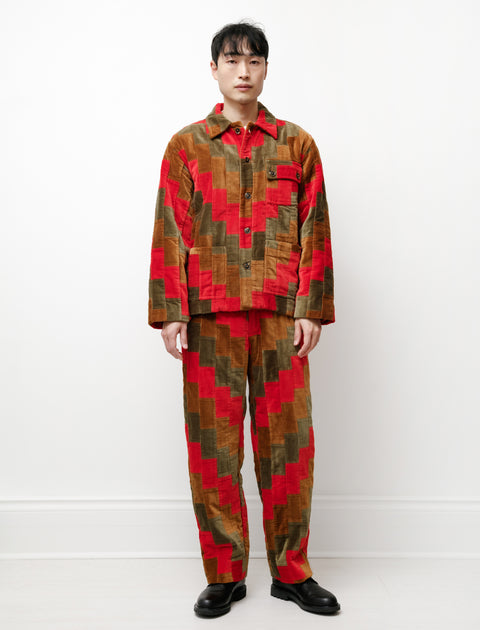 Bode Hunting Brick Quilt Trousers