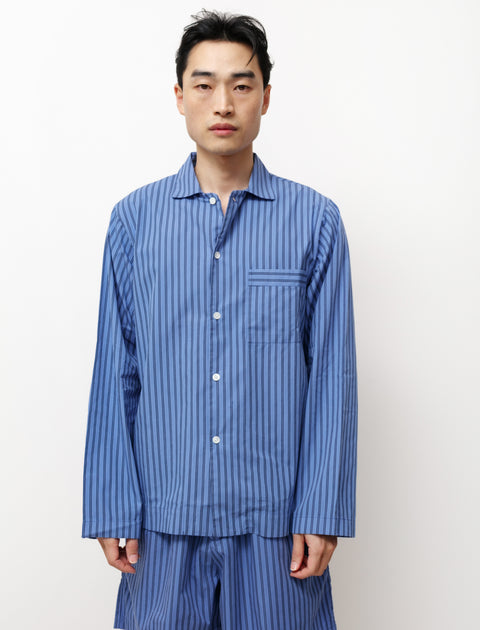 Tekla Poplin Pyjamas Shirt Boro Stripes