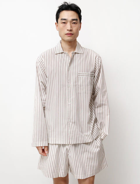 Tekla Poplin Pyjama Shirt Hopper Stripes