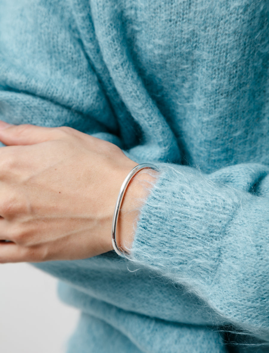 All Blues Snake Bracelet Thin Polished Silver – Neighbour