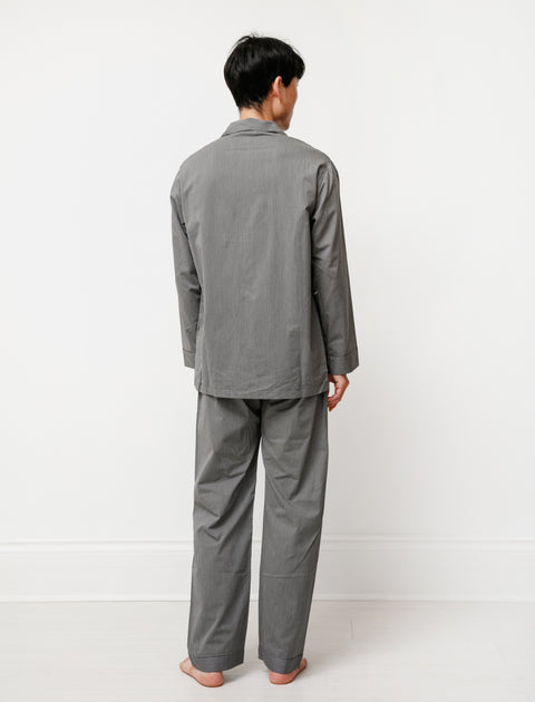 REST Mens Pyjama Set Micro Stripe Algae/Khaki