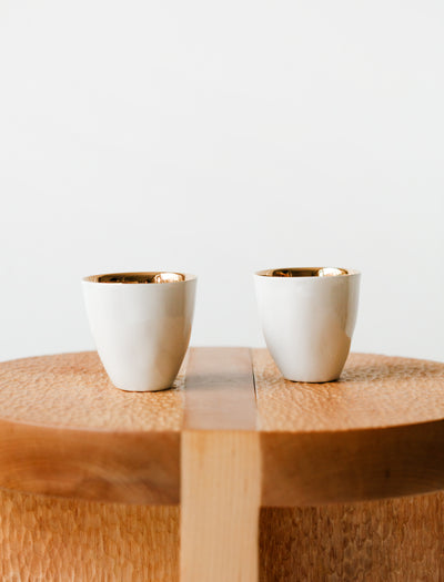 Coffee Cup Porcelain Gold