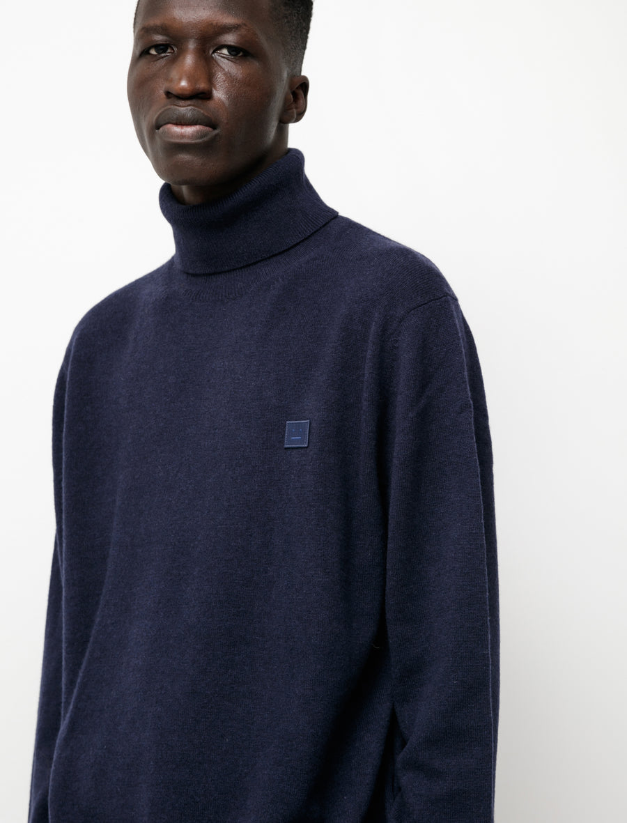 Acne Studios Face Rollneck Navy – Neighbour