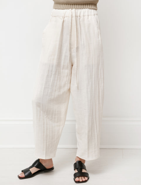 Cristaseya Japanese Cotton/Linen Moroccan Pants White