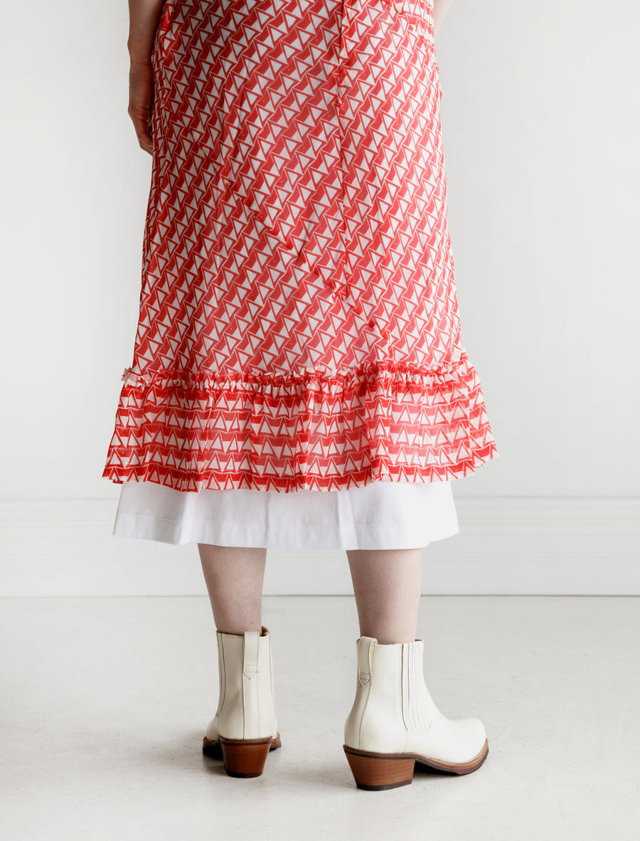 white and red t shirt dress Slip and T-Shirt Dress Combo Red/White
