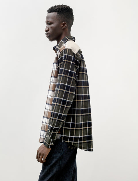 Norse Projects Algot Mixed Flannel Beech Green