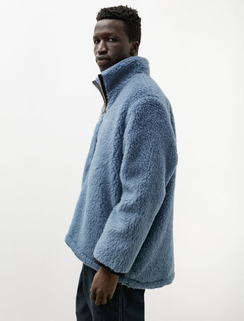 Fleece Anorak Wool Grey Blue