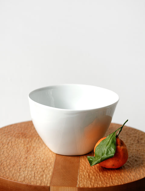 Capacious Bowl Porcelain White